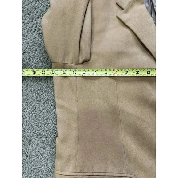 CHAPS RALPH LAUREN Mens Tan Sport Coat SUEDE Jacket Microfiber Blazer 40R Canada - Picture 10 of 11